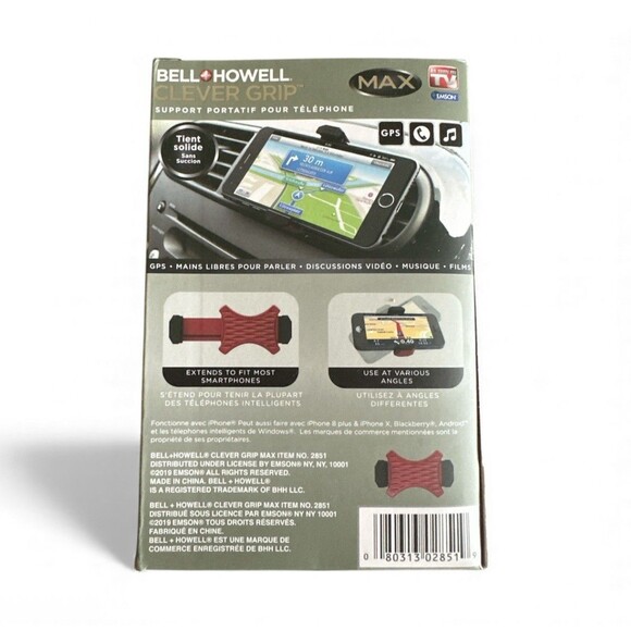 NEW Bell & Howell Clever Grip Portable Car Vent Phone Mount  Hands Free Red - Picture 2 of 4